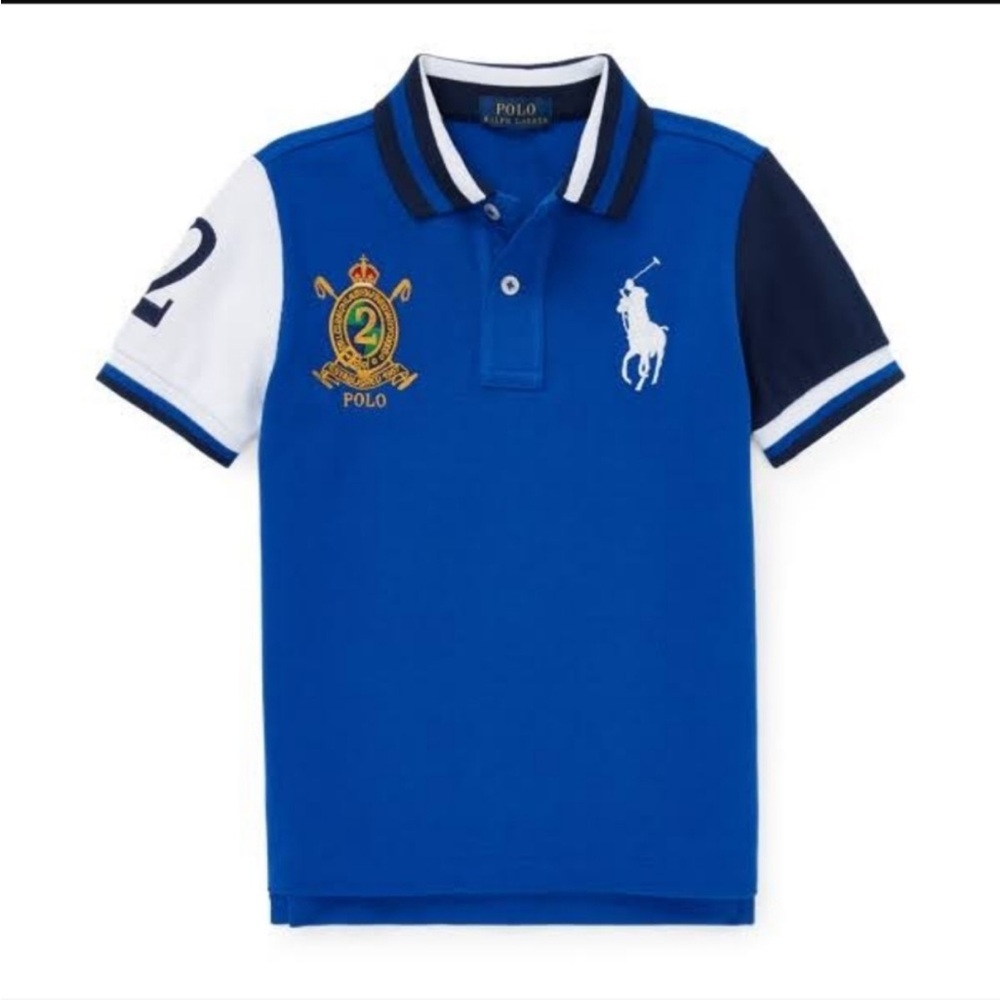 Polo By Ralph Lauren Blue And White Polo Shirt - image 1